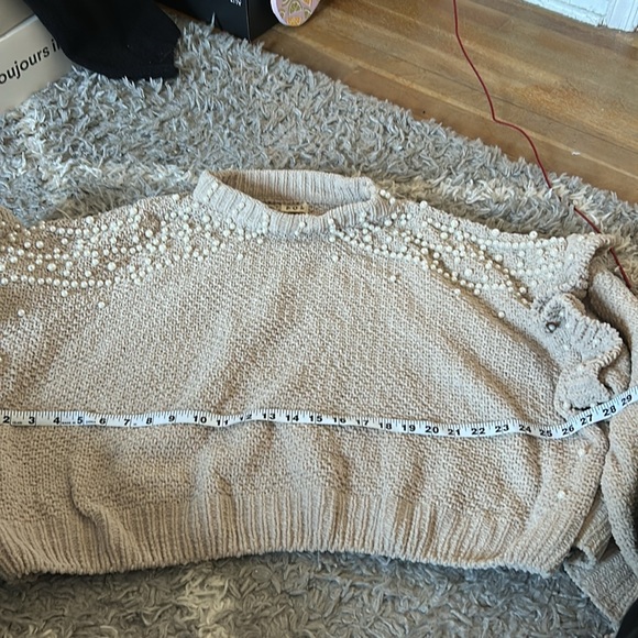 POL Chenille Sweater with Pearl and Ruffle details - Picture 4 of 6